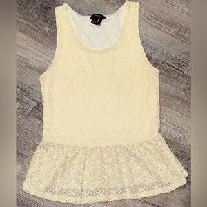 Women's Lace Tank Top Size Medium Brand Forever 21